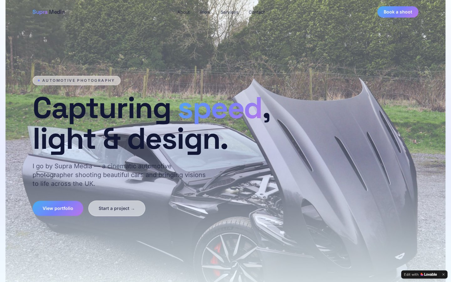 Supra Media website preview