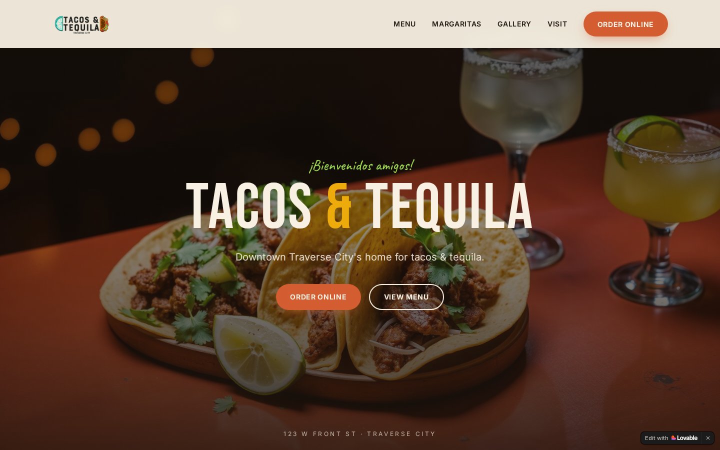 Tacos & Tequila website preview